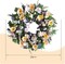 Summer 24-inch Wreath Purple Lavender Yellow Flowers Green Leaf Wreath Wedding Holiday Party Office Decoration Spring Summer Front Door Indoor Outdoor Home Decoration